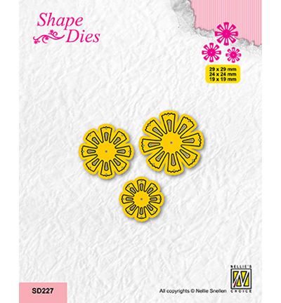 SD227 - Nellie's Choice - Set of 3 Flowers-6 - Shape Dies SD227 - Nellie's Choice - Set of 3 Flowers-6 - Shape Dies