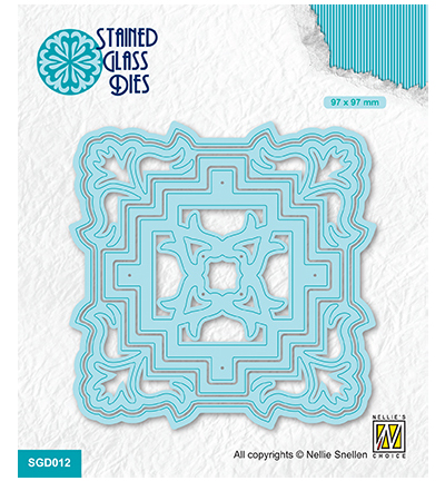 SGD012 - Nellie's Choice - Square flower ornament 2 - Ornements
