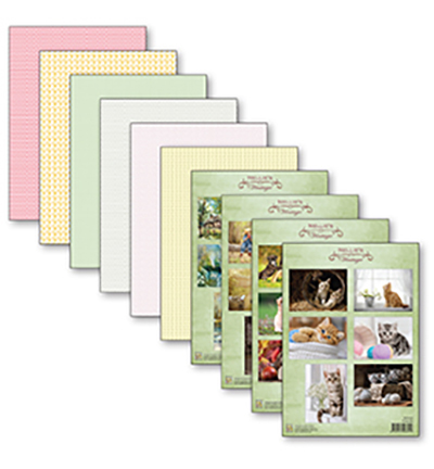 COMNN001 - Nellie's Choice - Combi set:10 decoupage sheets (NEVI099-102+NEVA115-120) - Combi set Decoupage / Background Sheet