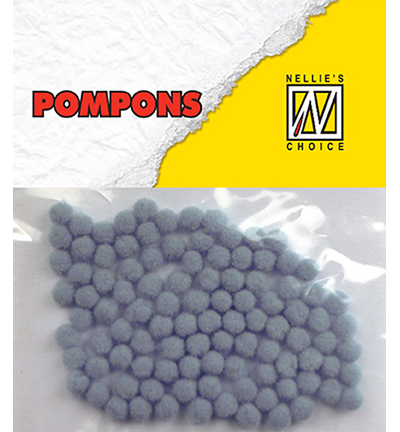 POM028 - Nellie's Choice - Mini pompoms Grey - Mini