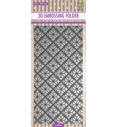 EF3D047 - Nellie's Choice - Slim-line Flower backgrounds - 3D Embossing Folders