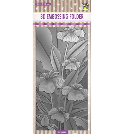 EF3D048 - Nellie's Choice - Slim-line Flowers Lillies - 3D Embossing Folders