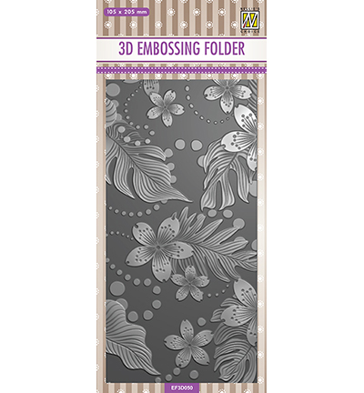 EF3D050 - Nellie's Choice - Slim-line Flowers Leaves & flowers - 3D Embossing Folders