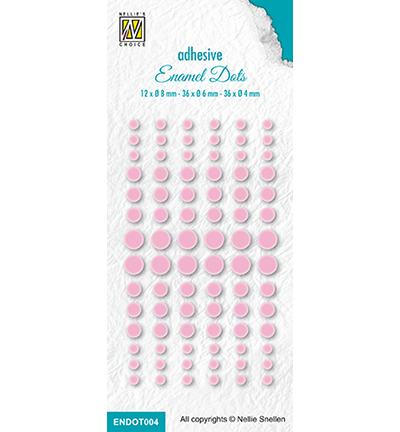 ENDOT004 - Nellie's Choice - Enamel dots, Baby pink - Dots