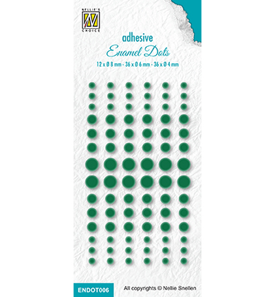 ENDOT006 - Nellie's Choice - Enamel dots, Green - 