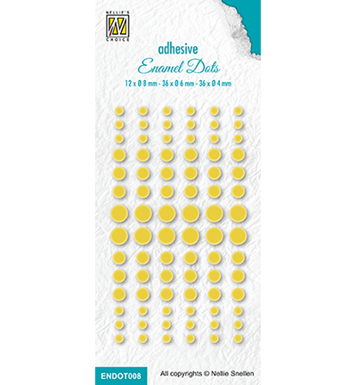ENDOT008 - Nellie's Choice - Enamel dots, Yellow - 