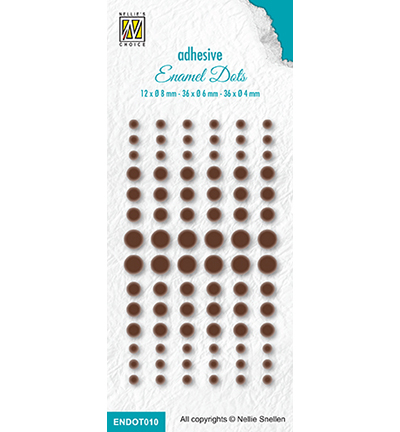 ENDOT010 - Nellie's Choice - Enamel dots, Brown - 