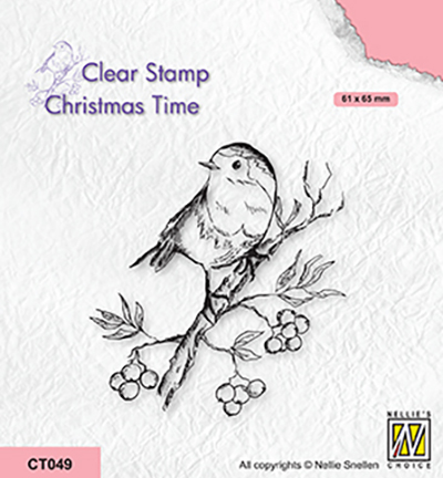 CT049 - Nellie's Choice - Robin on berrie branch - 