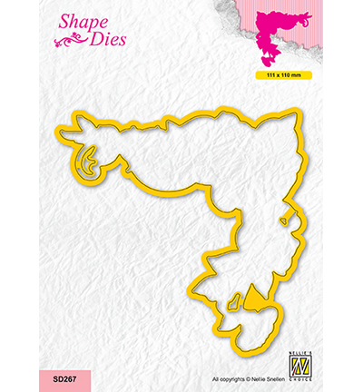 SD267 - Nellie's Choice - Flower Corner 1 - Shape Dies SD267 - Nellie's Choice - Flower Corner 1 - Shape Dies