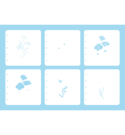 LLSDE006 - Nellie's Choice - Orchid, Set of 6 stencils - 