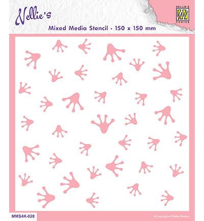 MMS4K-028 - Nellie's Choice - Frog footprints - Mixed Media Stencils