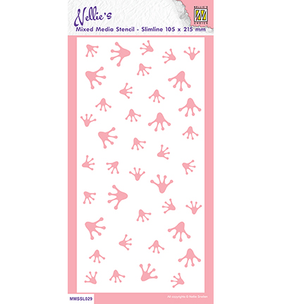 MMSSL-029 - Nellie's Choice - Frog footprints - Mixed Media Stencils