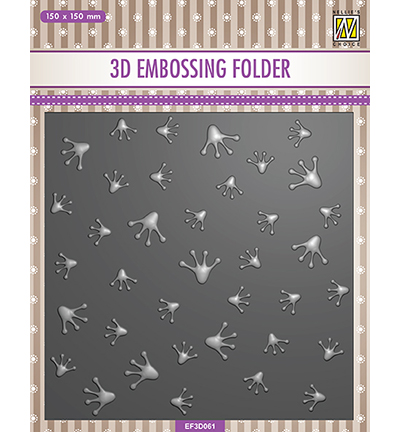 EF3D061 - Nellie's Choice - Frog footprints - 3D Embossing Folders