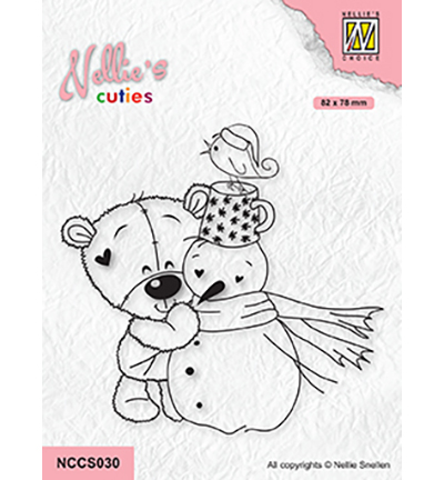 NCCS030 - Nellie's Choice - Snowman with bear - 
