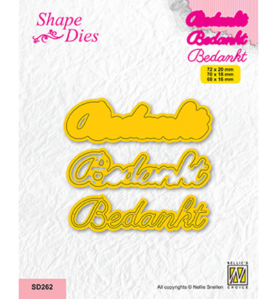 SD262 - Nellie's Choice - Dutch text, Bedankt - Textes