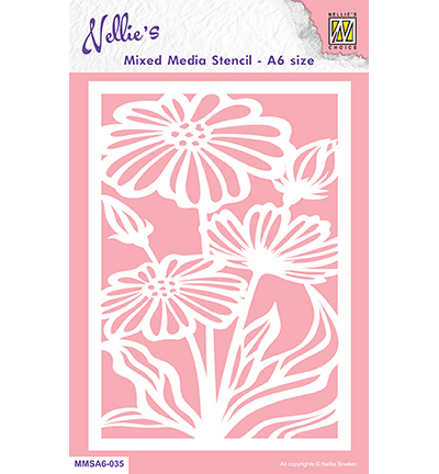 MMSA6-035 - Nellie's Choice - Flowers-2 - Mixed Media Stencils MMSA6-035 - Nellie's Choice - Flowers-2 - Mixed Media Stencils