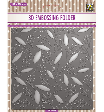 EF3D062 - Nellie's Choice - Leaves & Berries - 3D Embossing Folders