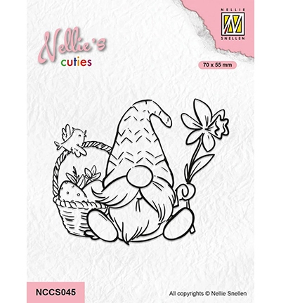 NCCS045 - Nellie's Choice - Gnom with Easter Basket - 