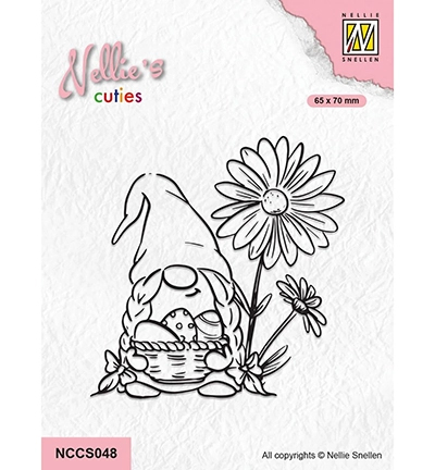 NCCS048 - Nellie's Choice - Easter Gnom with Flowers - 