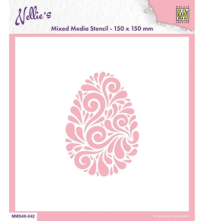 MMS4K-042 - Nellie's Choice - Doodle Egg - Mixed Media Stencils