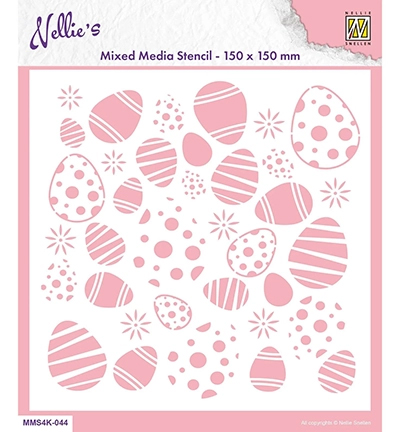 MMS4K-044 - Nellie's Choice - Easter Eggs Background - Mixed Media Stencils