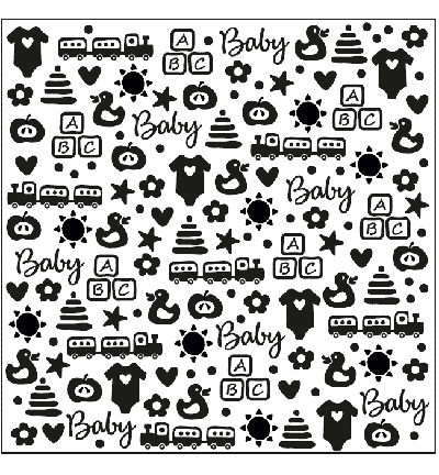 EF3D071 - Nellie's Choice - Babythings - 3D Embossing Folders