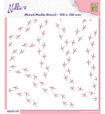 MMS4K-054 - Nellie's Choice - Birdfeet - Mixed Media Stencils