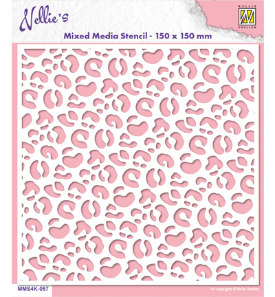 MMS4K-057 - Nellie's Choice - Leopard - Mixed Media Stencils