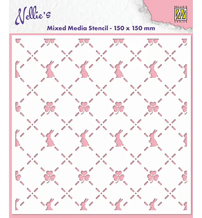 MMS4K-063 - Nellie's Choice - Bunny's and Clovers - Mixed Media Stencils