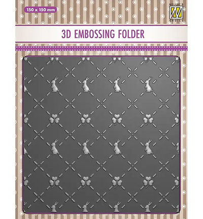 EF3D086 - Nellie's Choice - Bunny's and Clovers - 3D Embossing Folders