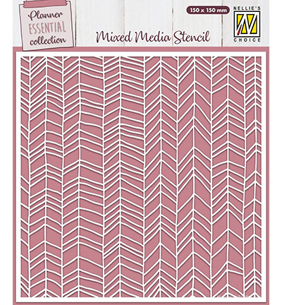 MMS4K-067 - Nellie's Choice - Chevron - Mixed Media Stencils