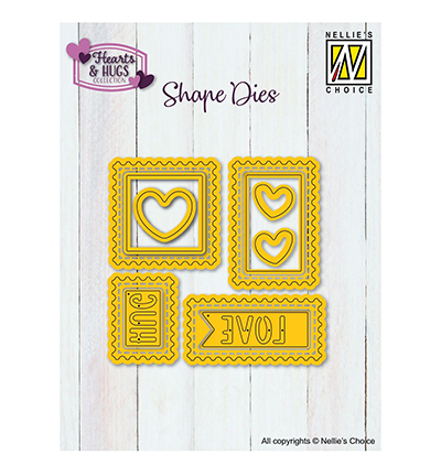 SD334 - Nellie's Choice - Postal Stamps with Hearts - 