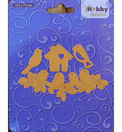 HSFD002 - Nellie's Choice - Birds,branch, birdhouse - 