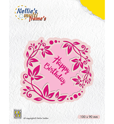 MFD112 - Nellie's Choice - Flower wreath Happy Birthday - Formes de base