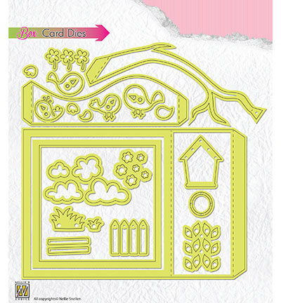 BCD001 - Nellie's Choice - Box card dies - Enveloppe, boîte