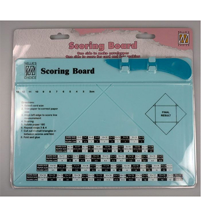 NSCB001 - Nellie's Choice - Scoringboard pour enveloppe et boite échelle en cm. - Scoringboard