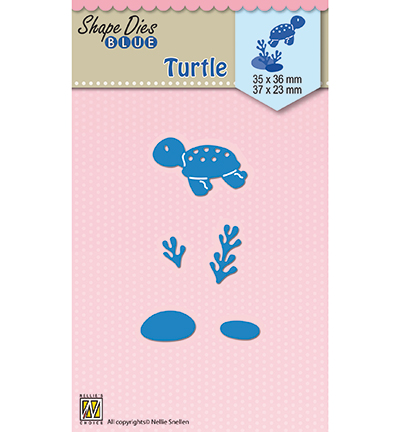 SDB043 - Nellie's Choice - Shape Dies blue Holidays Turtle - Vacances