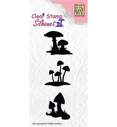 SIL034 - Nellie's Choice - Silhouette clear stamps Mushrooms - 