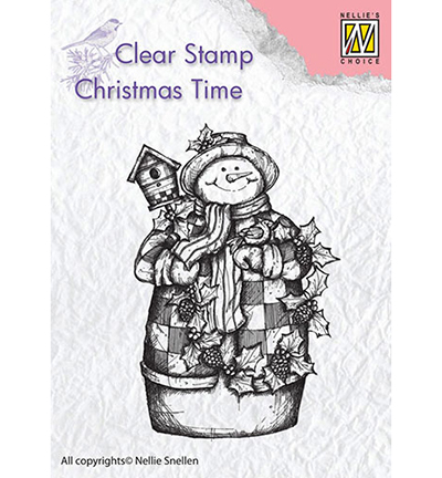 CT025 - Nellie's Choice - Snowman with birdhouse - 