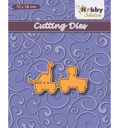 HSFD032 - Nellie's Choice - Boy in go-cart and dinosaur on trailer - 