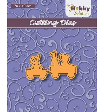 HSFD033 - Nellie's Choice - Girl and dog on go-cart, rabbit on trailer - 