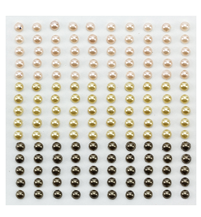 APS405 - Nellie's Choice - Demi-perles adhésives 3 teintes marron - Brads, perles et dots APS405 - Nellie's Choice - Demi-perles adhésives 3 teintes marron - Brads, perles et dots