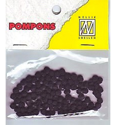 POM011 - Nellie's Choice - Mini pompoms Noir - Mini