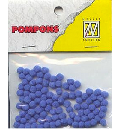 POM019 - Nellie's Choice - Mini pompoms Bleu - Mini