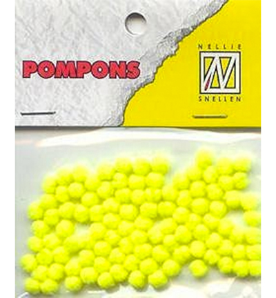 POM023 - Nellie's Choice - Mini pompoms 3mm Jaune Neon - Mini