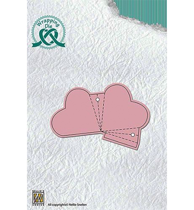 WPD001 - Nellie's Choice - Wrapping Dies boite cadeau-1 Coeur - Enveloppe, boîte