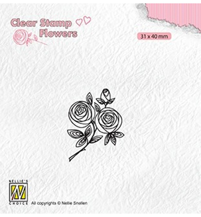 FLO026 - Nellie's Choice - Rose twig - Tampons fleurs FLO026 - Nellie's Choice - Rose twig - Tampons fleurs