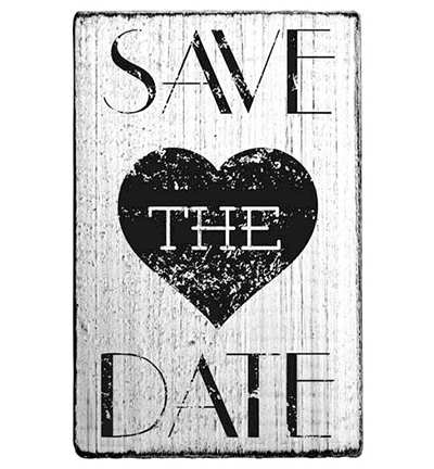 V01013* - Colop - Save the date - Heart - Vintage Stamps