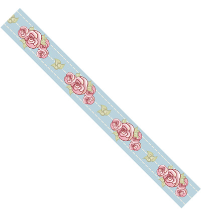 552C/20mm - Atbelle - Ribbon Flowers bleu - 