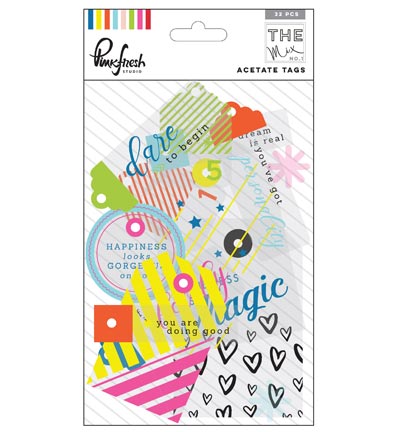 PFRC501016 - Pinkfresh - Acetate tags - Vellum / Acetate
